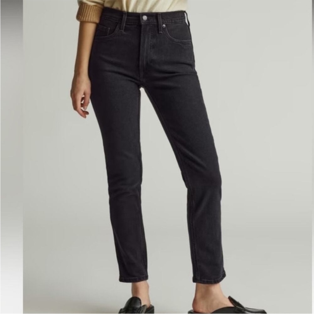 Everlane The original cheeky jean organic‎ cotton high rise button fly crop 25
